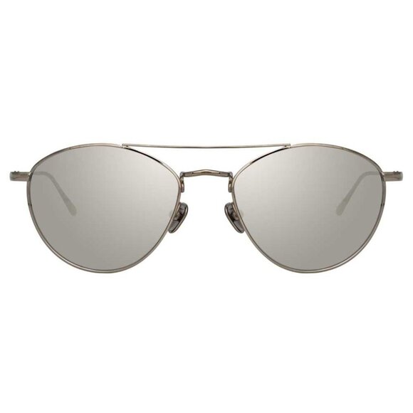 Linda Farrow - 876 C2 Aviator Sunglasses - White Gold - Linda Farrow Eyewear - Picture 1 of 5
